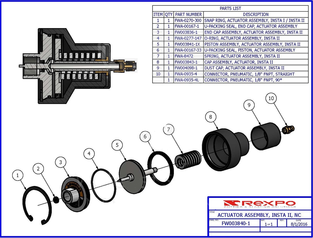 Instajet II On/Off Valve Actuator