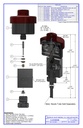 PNEUMATIC VALVE ASSEMBLY, NORMALLY CLOSED, FOOD APPLICATION