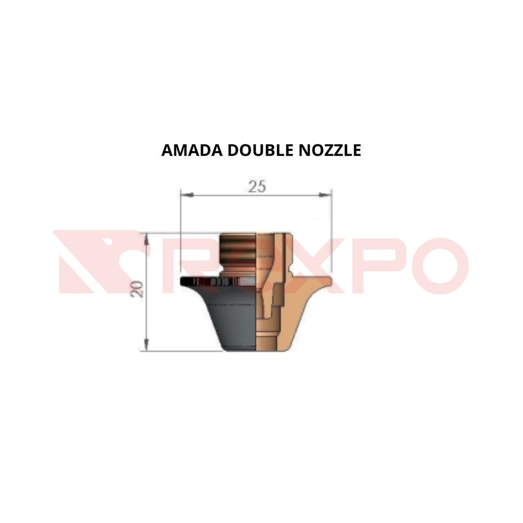 Amada double nozzle E Ø 7.0SC CP SILKY CUT