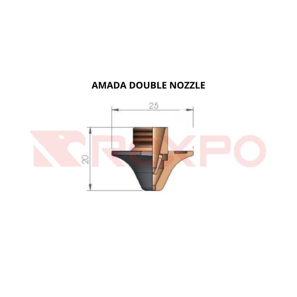 AM-Nozzle double, D2.0 mm Fe CP