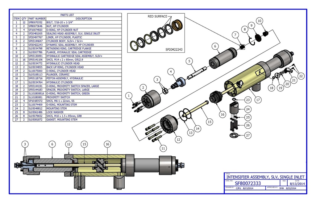 Intensifier Assembly, SL-V, Old Style