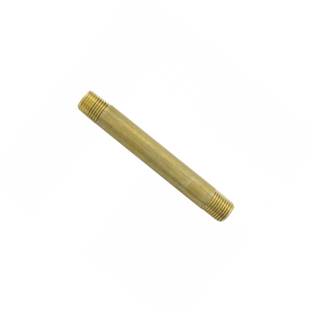 NIPPLE, SCH 40, 1/4 PIPE X 4 LONG, BRASS