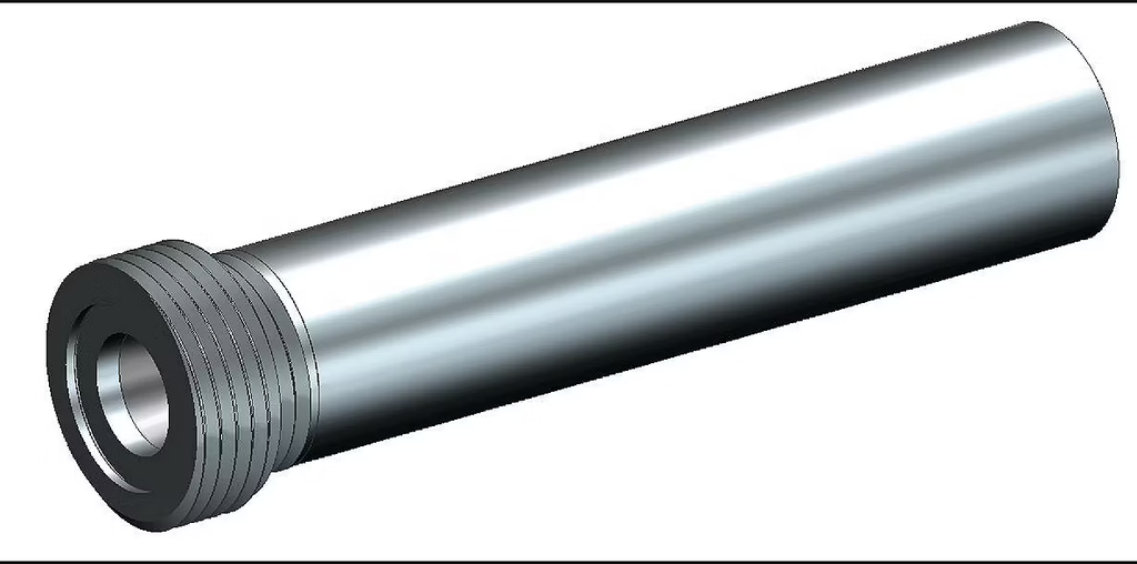 BLVE Boron Carbide Long Venturi Nozzle 50 MM 1&quot; Entry, 50MM Thread SERIES Aluminum Jacket 1/4&quot;