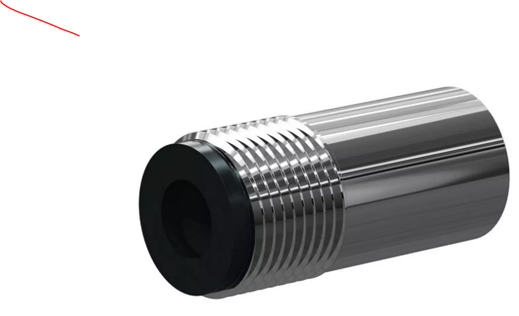 GV Boron Carbide Short Venturi Nozzle SERIES 1/2&quot; Entry, 3/4&quot; Steel Thread, 2-1/8&quot; Length Steel Jacket 3/16&quot;