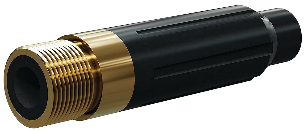 SN159-XL12 BP200 SiAlON XL Perform Nozzle SERIES 1-1/4&quot; Entry, 1-1/4&quot; Brass Thread  Polyuret Jacket 1/4&quot;