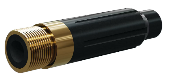 SN159-VP BP200 SiAlON Specialty Vent Nozzle BAZOOKA®  1-1/4&quot; Entry, 1-1/4&quot; Brass Thread Poly Jack 1/4&quot;