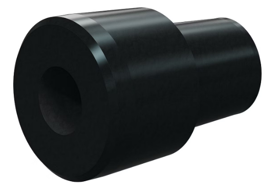 T106-FAP Tungs Carb Straight Bore Flanged Nozzle SERIES 2-1/16&quot; Length All PolyJack 1/8&quot;