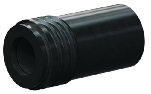 T133-AP Tungs Carb Short Straight Bore Nozzle SERIES 1&quot; NF Thread x 1-5/8&quot; Length All Poly Jack 5/16&quot;