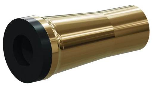 SB Boron Carb Straight Bore Nozzle SERIES 1-1/2&quot; Flange Tapered Alum Jacket, 3-3/16&quot; Length 1/2&quot;