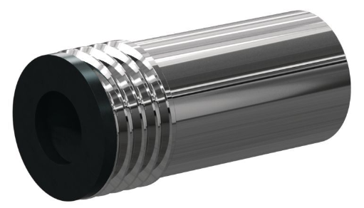 L AP Boron Carb Short, Straight 1/2&quot; Entry SERIES 1&quot; - 14 NF Threads x 2-1/8&quot; Length Poly Jack and Threads 1/4&quot;