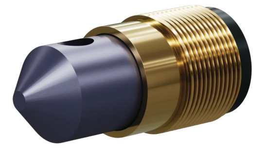 T045 Tungs Carb 45° Angle Nozzle SERIES 1-1/4&quot; Brass Thread, Single Outlet 1/2&quot;