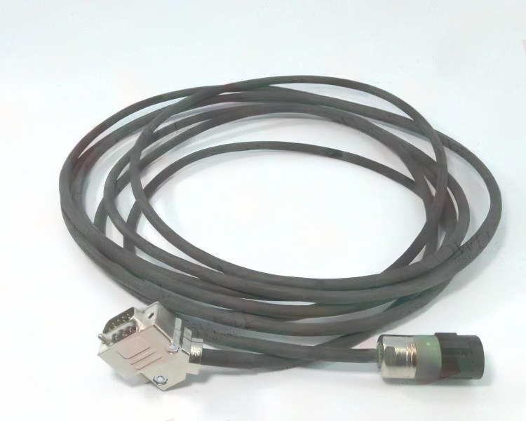 EnDat 2.2 cable, length 6 m, 1x 4x 0.14 mm² + 4x 0.35 mm², 12-pin female series 615 signal connector, 9-pin male DSUB servo connector, can be used in cable drag chains