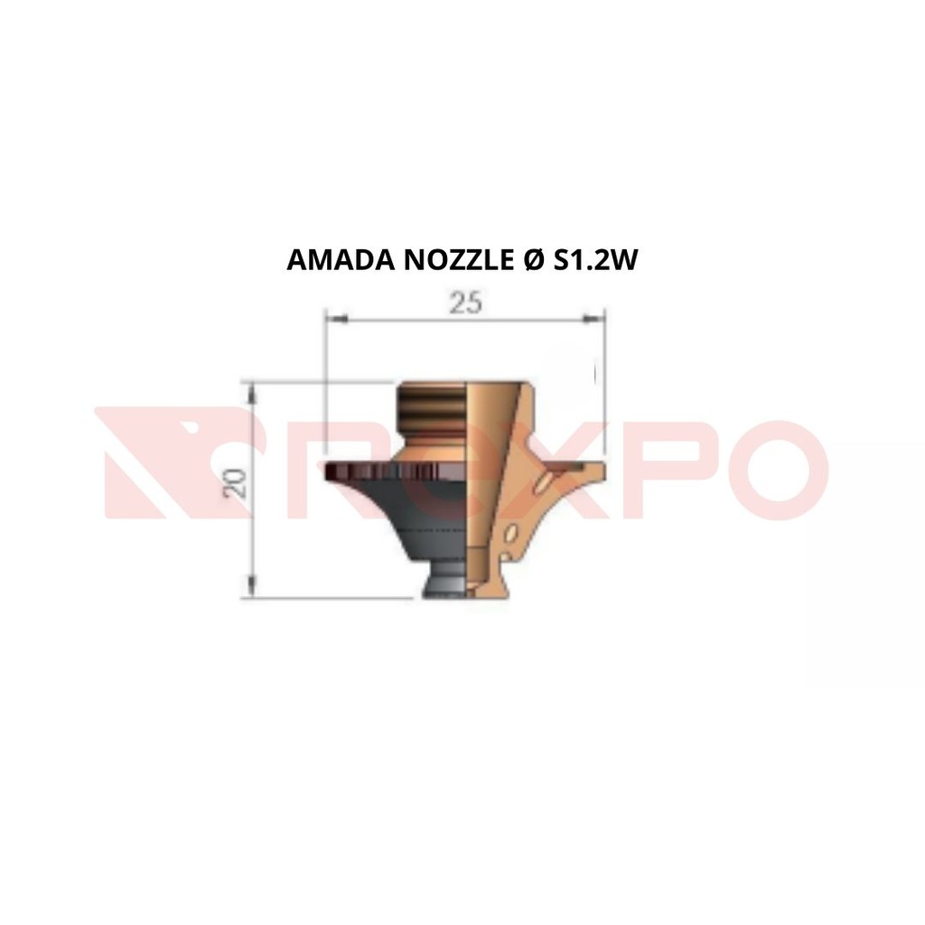 Amada Nozzle Ø S1.2W CP WACS with collar