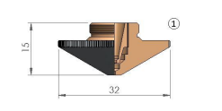 [061027CV] RAYTOOLS® DOUBLE NOZZLE Ø 1.4 CP (pack 5 unidades))